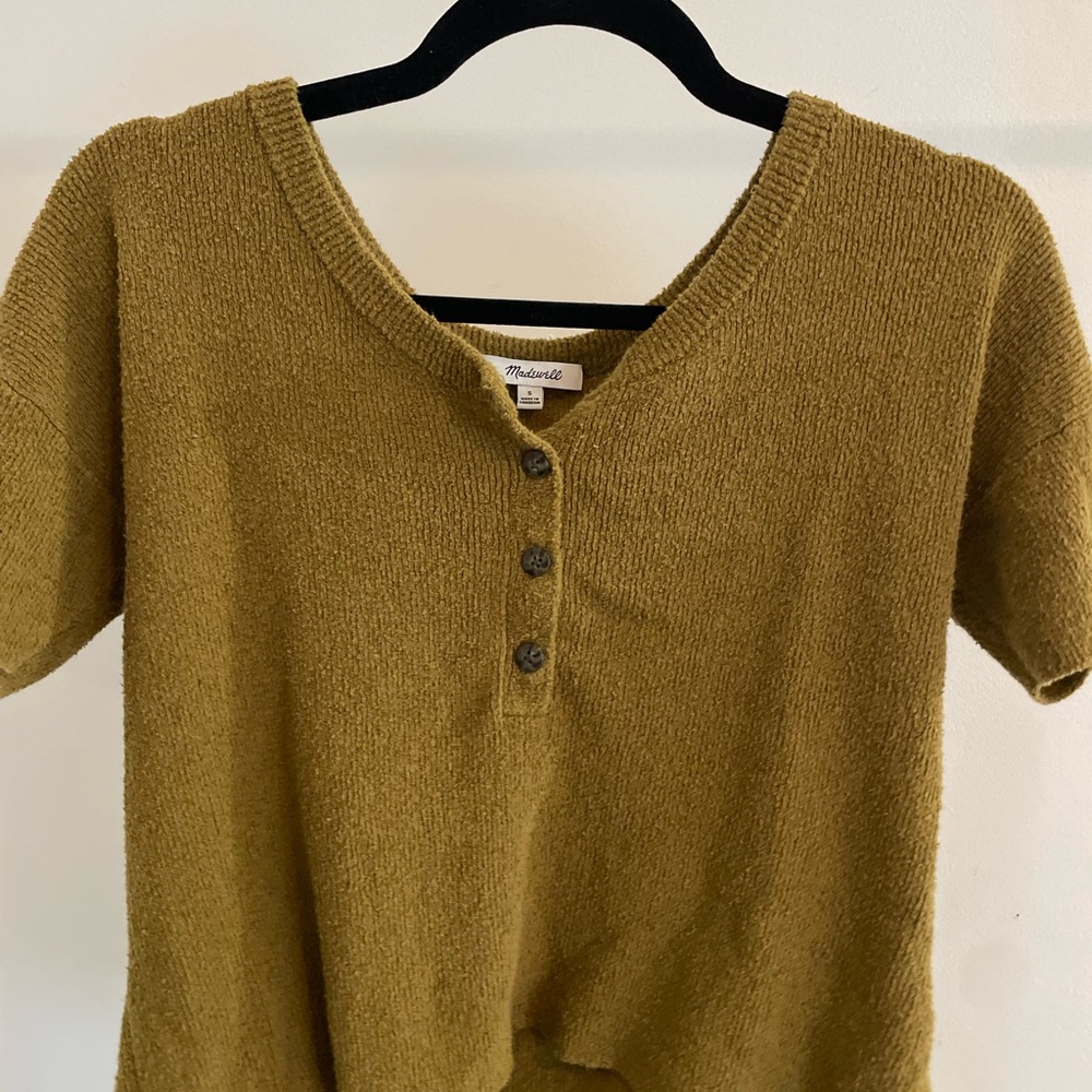 Madewell Olive Knit Henley Top